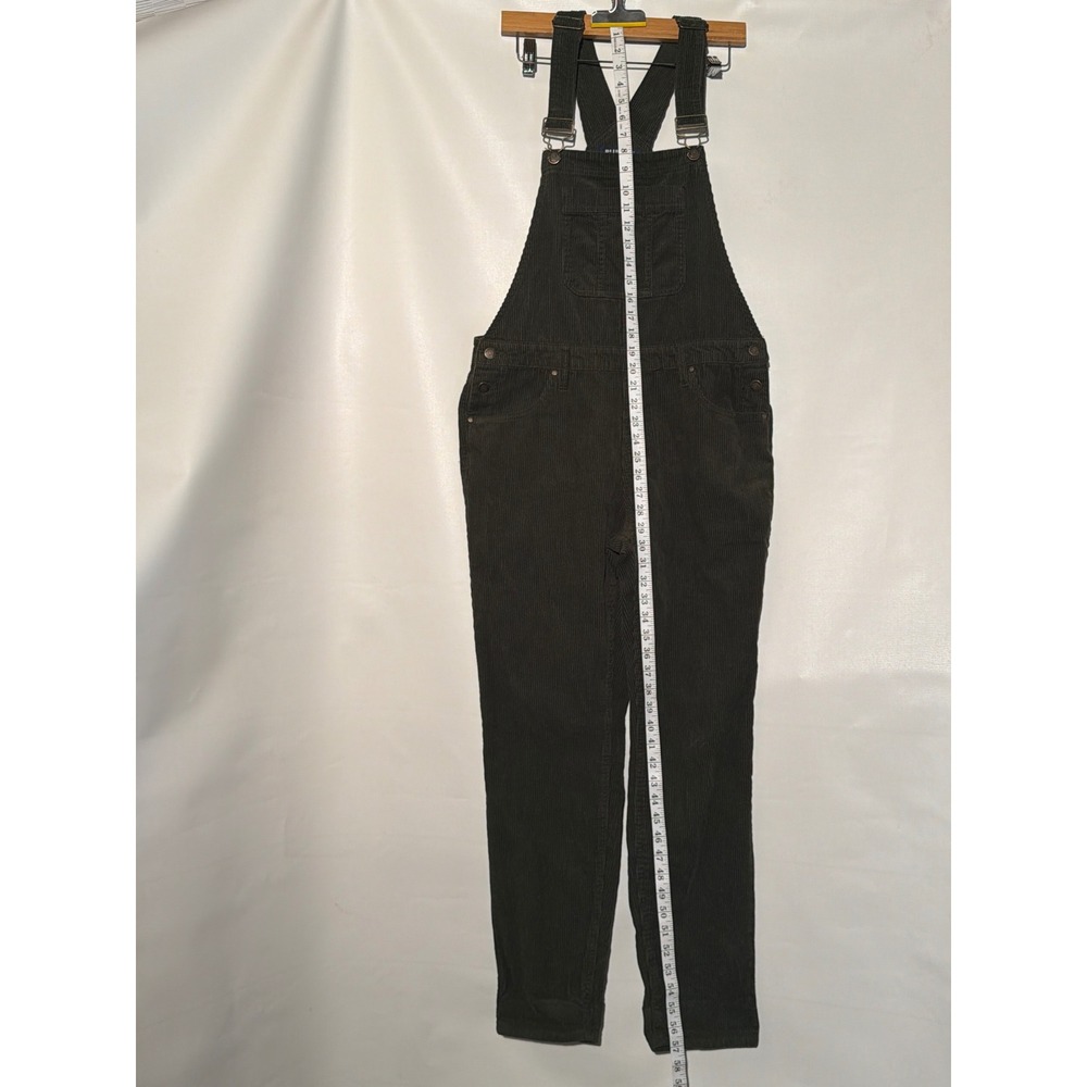 Old Navy Women's Corduroy Overalls Size 4 Dark Green Charcoal Slim Leg